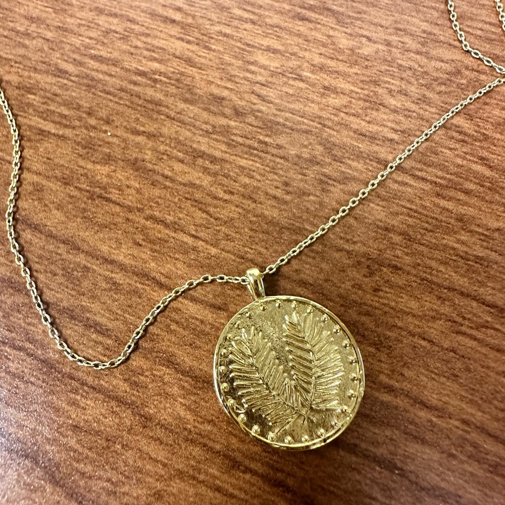 Gold Gorjana charm necklace